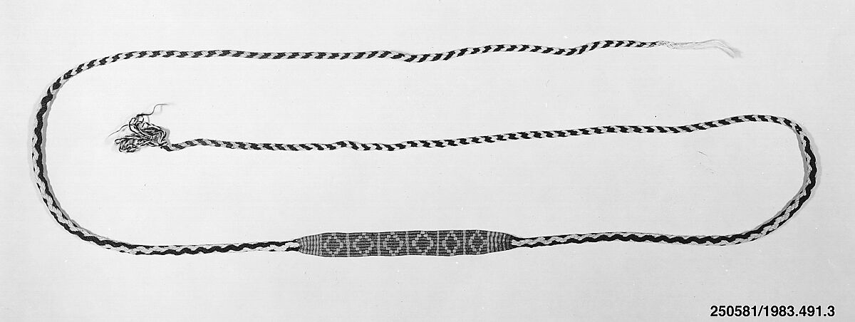 Woven Sling Shot, Camelid hair, Inca 