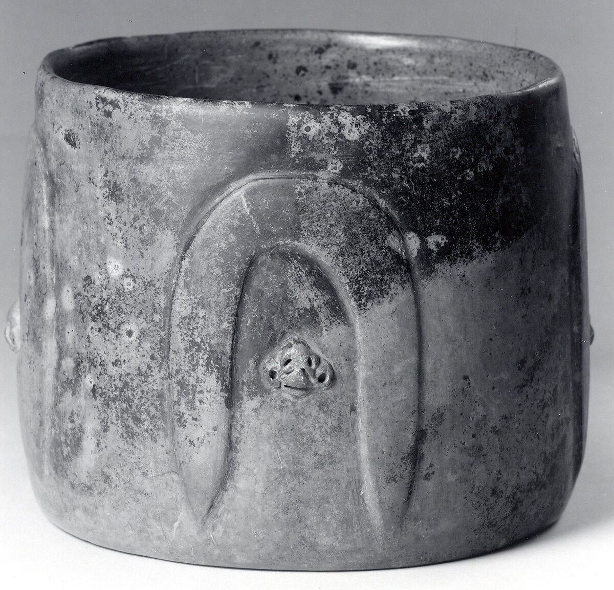 Cylinder Vessel, Ceramic, Colima