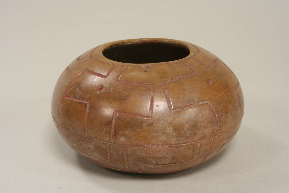 Incised Bowl, Ceramic, Mexican 