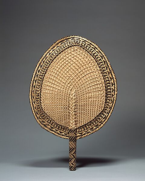 Deel (fan), Marshall Islands artist, Pandanus leaves, hibiscus fiber, Marshallese