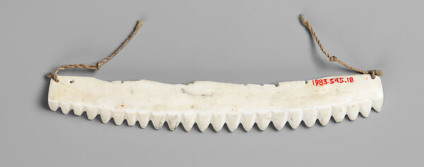 Pendant (Marremarre Lagelag or Buni), Tridacna shell, fiber, Marshallese people