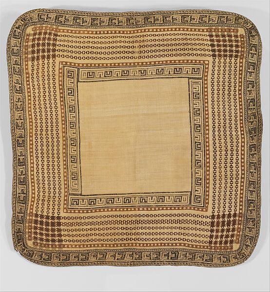 Dress Mat (Jaki-ed, In, or Nieded), Pandanus leaves, hibiscus fiber, Marshallese 