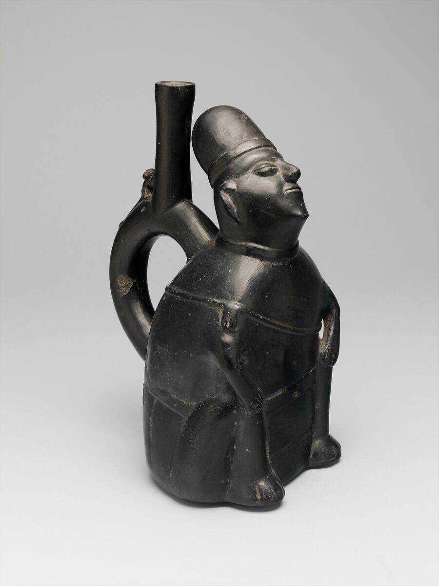 Sleeping Figure Bottle, Ceramic, Chimú