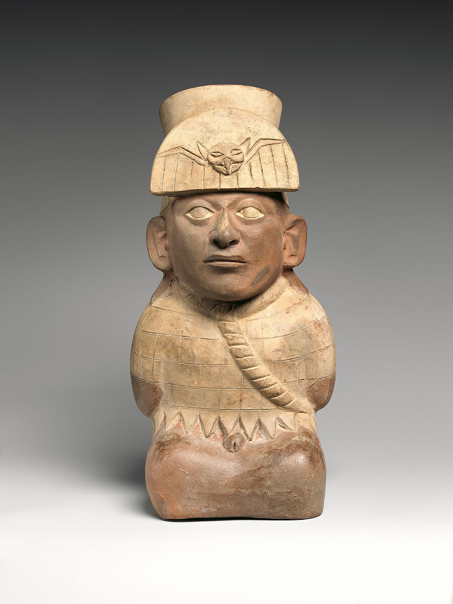 Prisoner jar, Ceramic, slip, Moche 