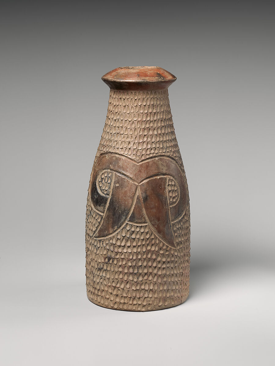 Bottle with fang motif, Cupisnique artist(s), Ceramic, Cupisnique 