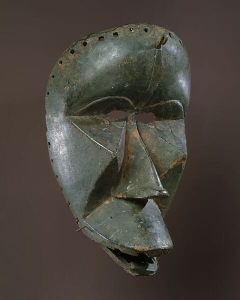 Face Mask, Wood, iron, animal skin, cord, Dan peoples