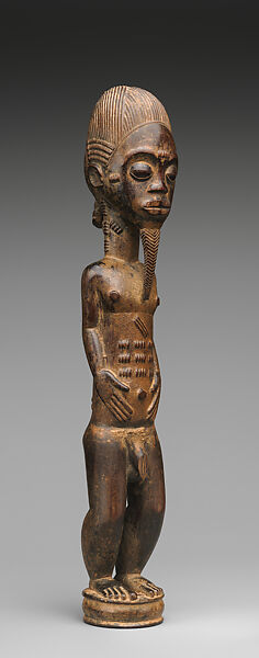 Male Figure, Wood, Baule peoples
