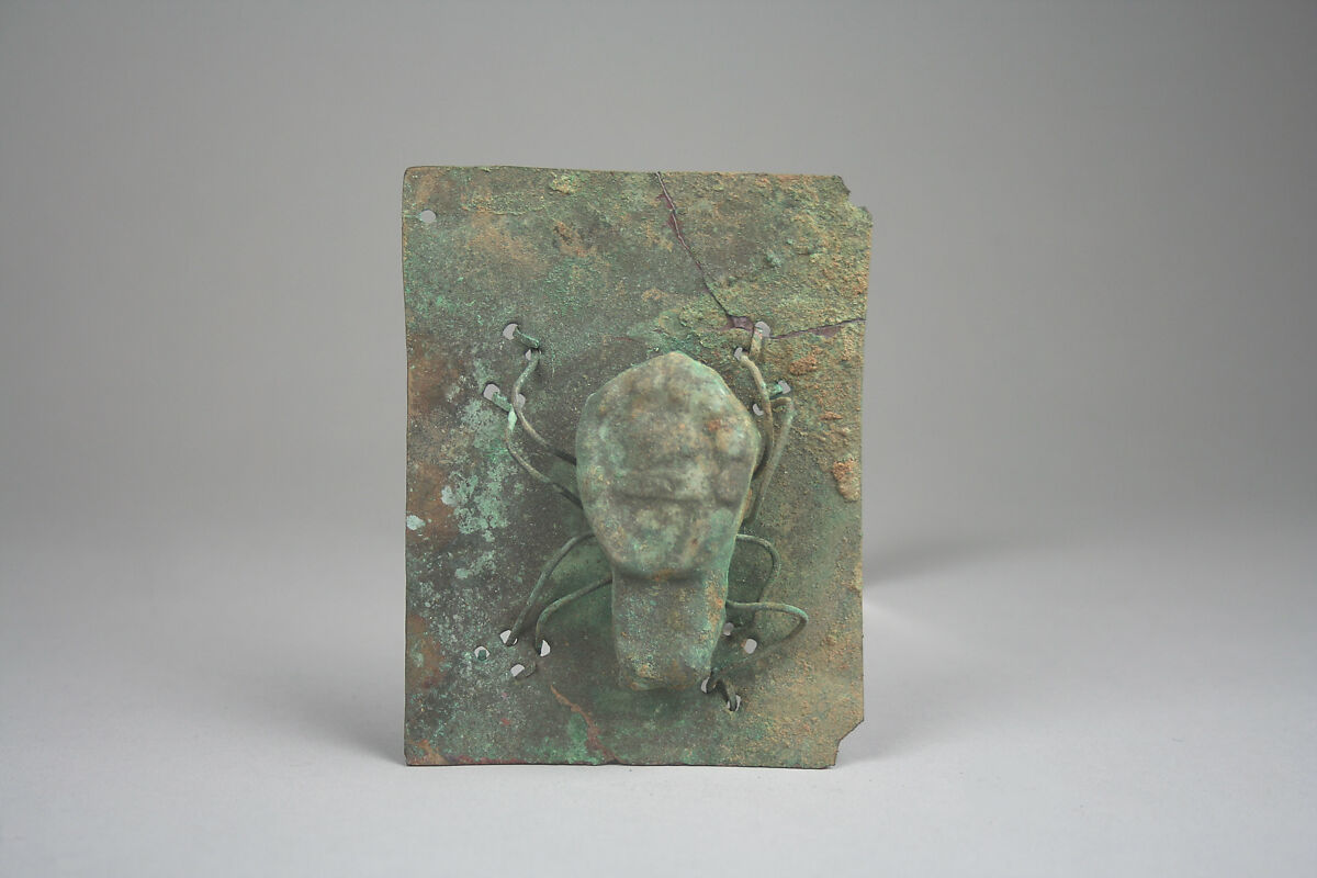 Spider Ornament, Silvered copper, Moche