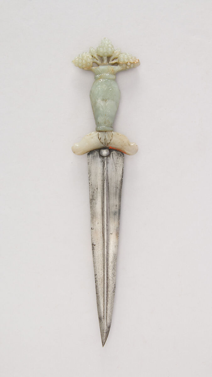 Dagger, Steel, jade, Indian, Mughal