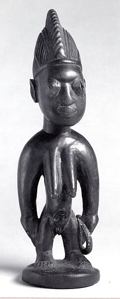 Twin Figure: Female (Ibeji), Yoruba artist, Wood, camwood powder, Yoruba peoples