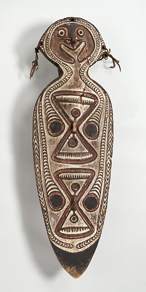 Spirit Board, Wood, paint, celluloid film, cloth, fiber, Papua New Guinea (?) 