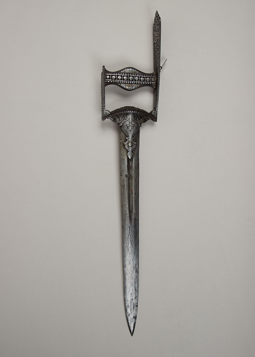 Dagger (Katar), Steel, hilt, South Indian; blade, European 