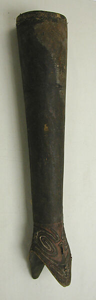 Drum (Gama [?]), Wood, paint, reptile skin, Papua New Guinea (?) 