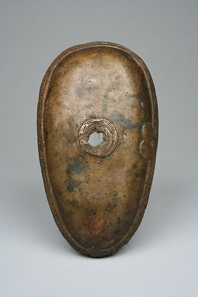 Lidded Vessel: Face, Yoruba artist, Brass, Yoruba peoples