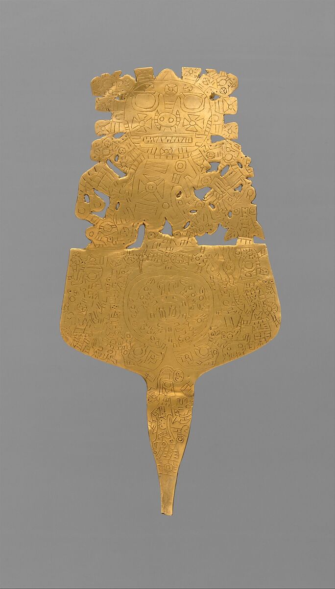 Ornamental Plume, Gold, Pukara (or early Tiwanaku)
