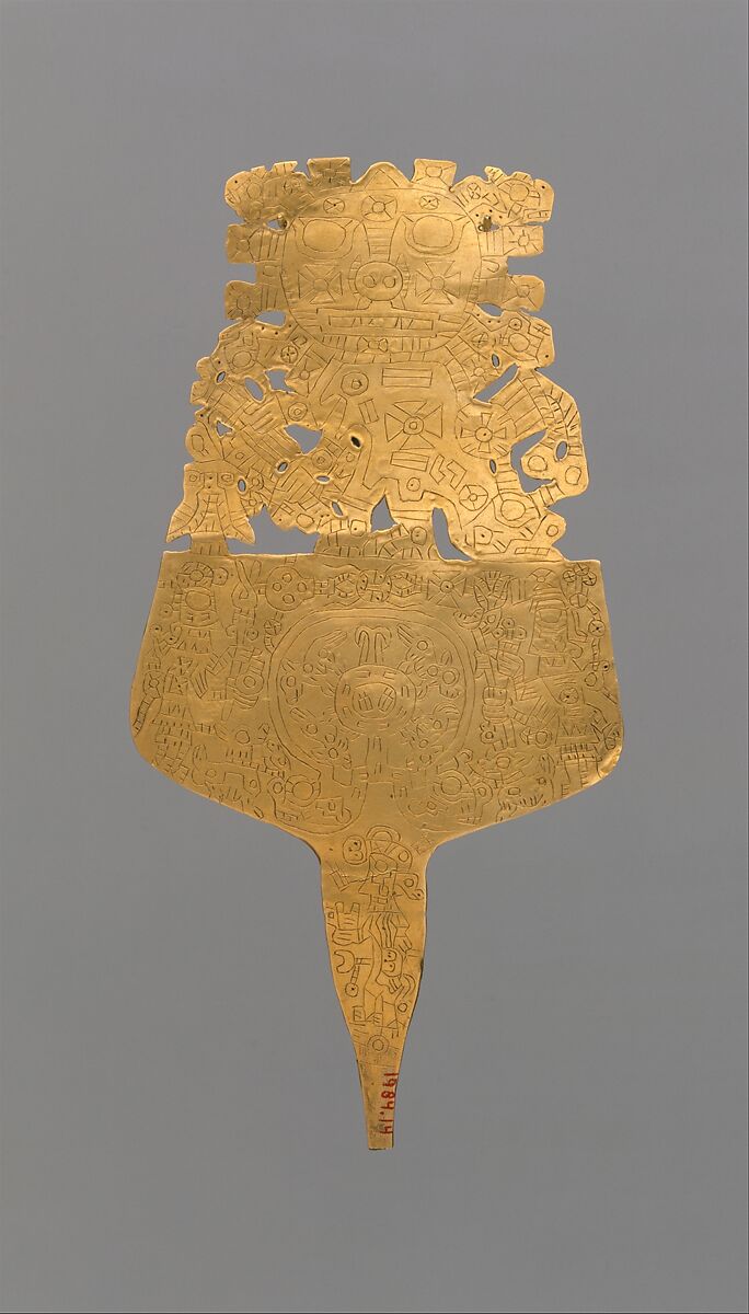 Ornamental Plume, Gold, Pukara (or early Tiwanaku) 