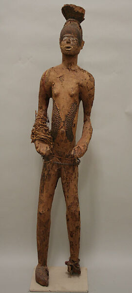 Figure: Female, Wood, hide, fiber, cloth, mud, pigment, Igbo peoples 