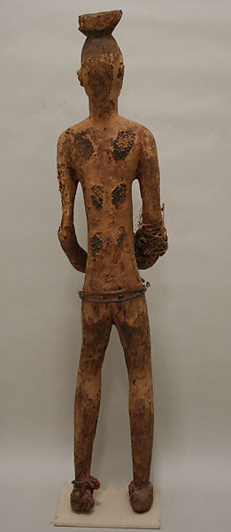 Figure: Female, Igbo artist, Wood, hide, fiber, cloth, mud, pigment, Igbo peoples