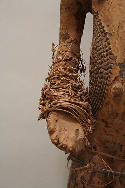 Figure: Female, Igbo artist, Wood, hide, fiber, cloth, mud, pigment, Igbo peoples