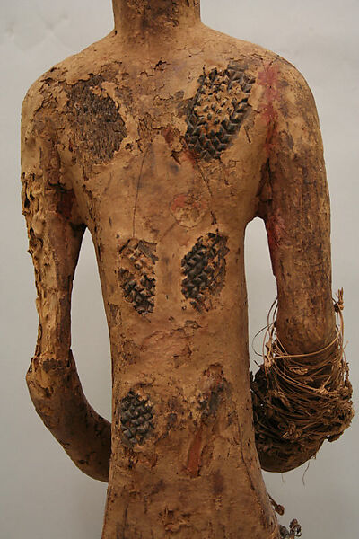 Figure: Female, Igbo artist, Wood, hide, fiber, cloth, mud, pigment, Igbo peoples