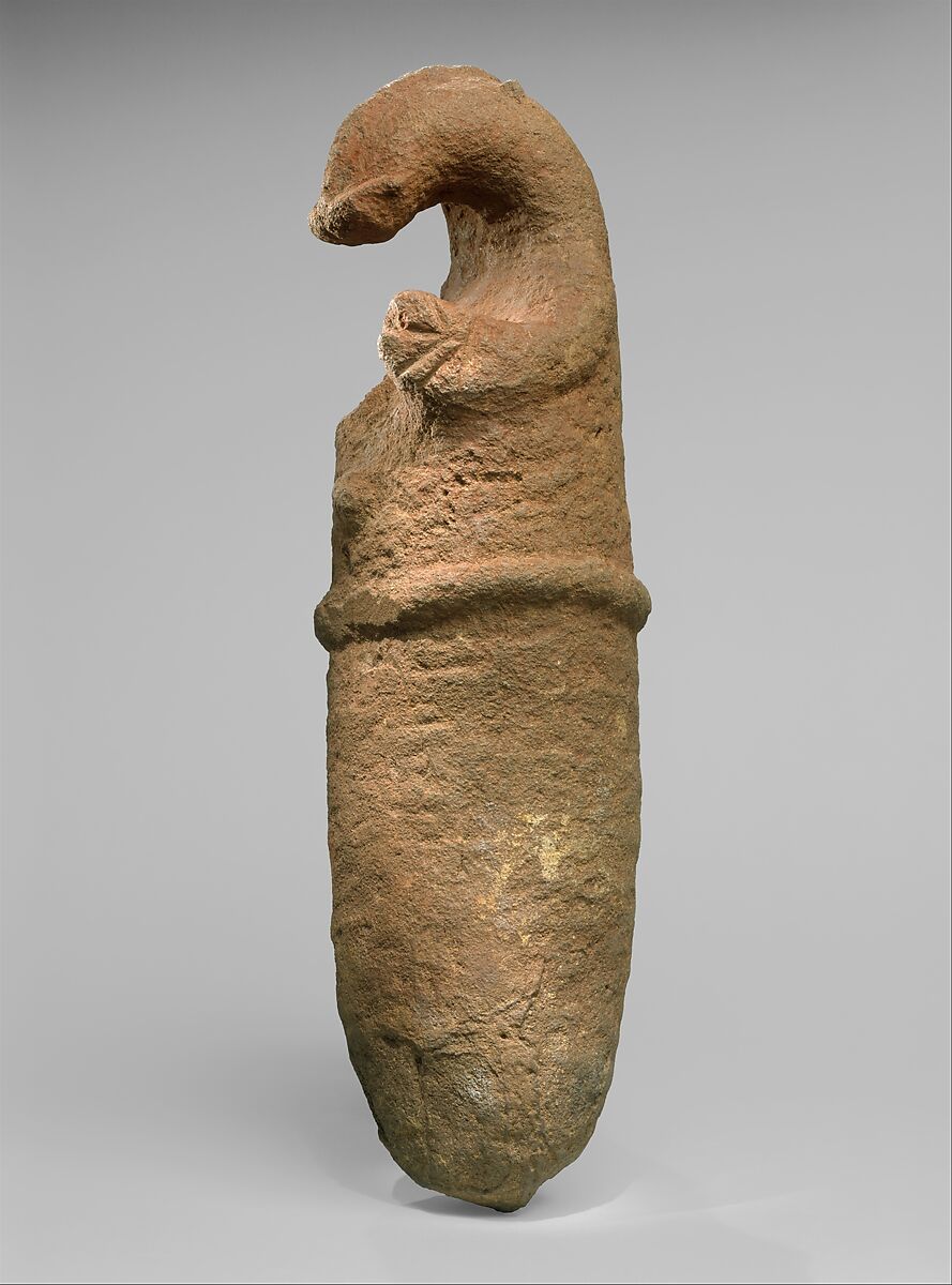 Zoomorphic Figure, Stone, pigment, Mendi region 