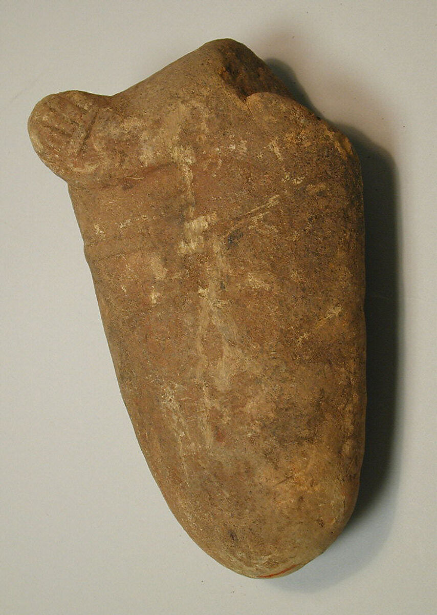 Fragment of a Zoomorphic Figure, Stone, pigment, Southern Highlands 