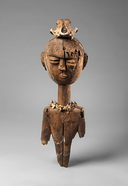 Figure: Janus (Bocio), Wood, bone, metal wire, sacrificial materials, Fon peoples 