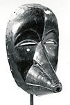 Face Mask, Dan artist, Wood, hide with fur, fiber, iron, metal, Dan peoples