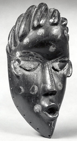 Mask, Wood, pigment, metal pins, Bassa peoples 