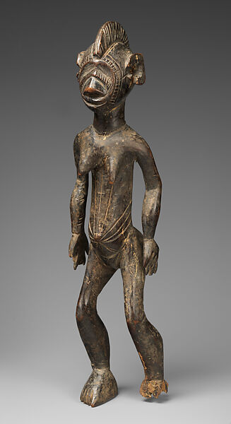 Ninana (female figure), Nakomsé-Mossi blacksmith, Wood, Mossi, Nakomse group