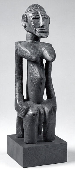 Seated Female Figure, Wood, Turka 