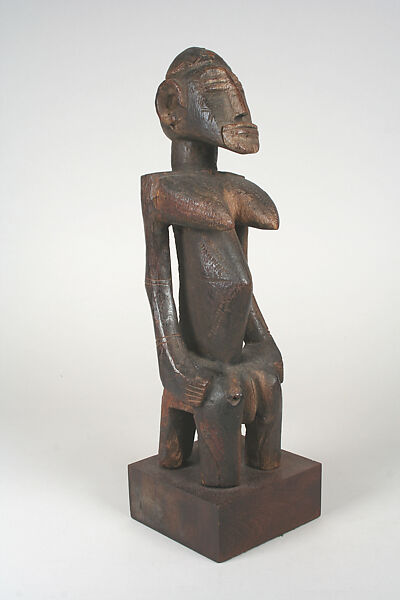 Seated Female Figure, Wood, Turka
