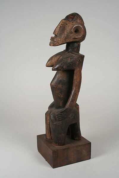 Seated Female Figure, Wood, Turka