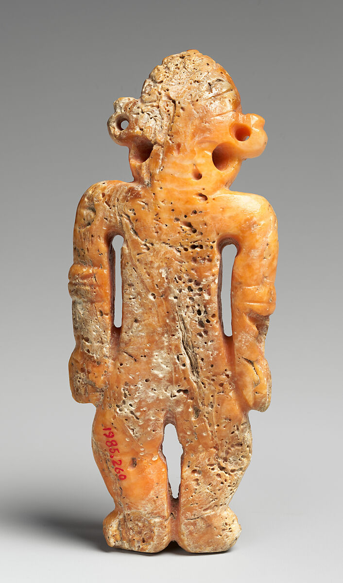 Pendant Figure, Shell (spondylus), Colima