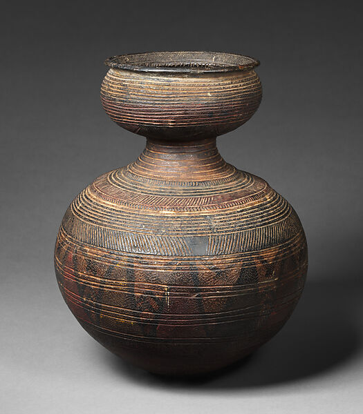 Vessel, Nupe artist, Terracotta, pigment, Nupe peoples