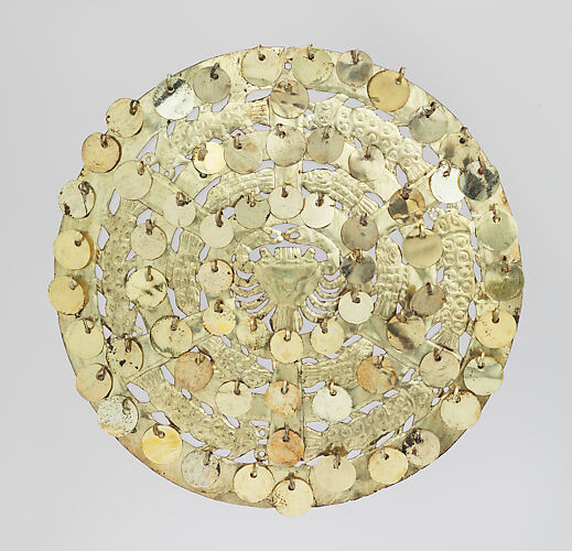 Shield with crab and fish figures