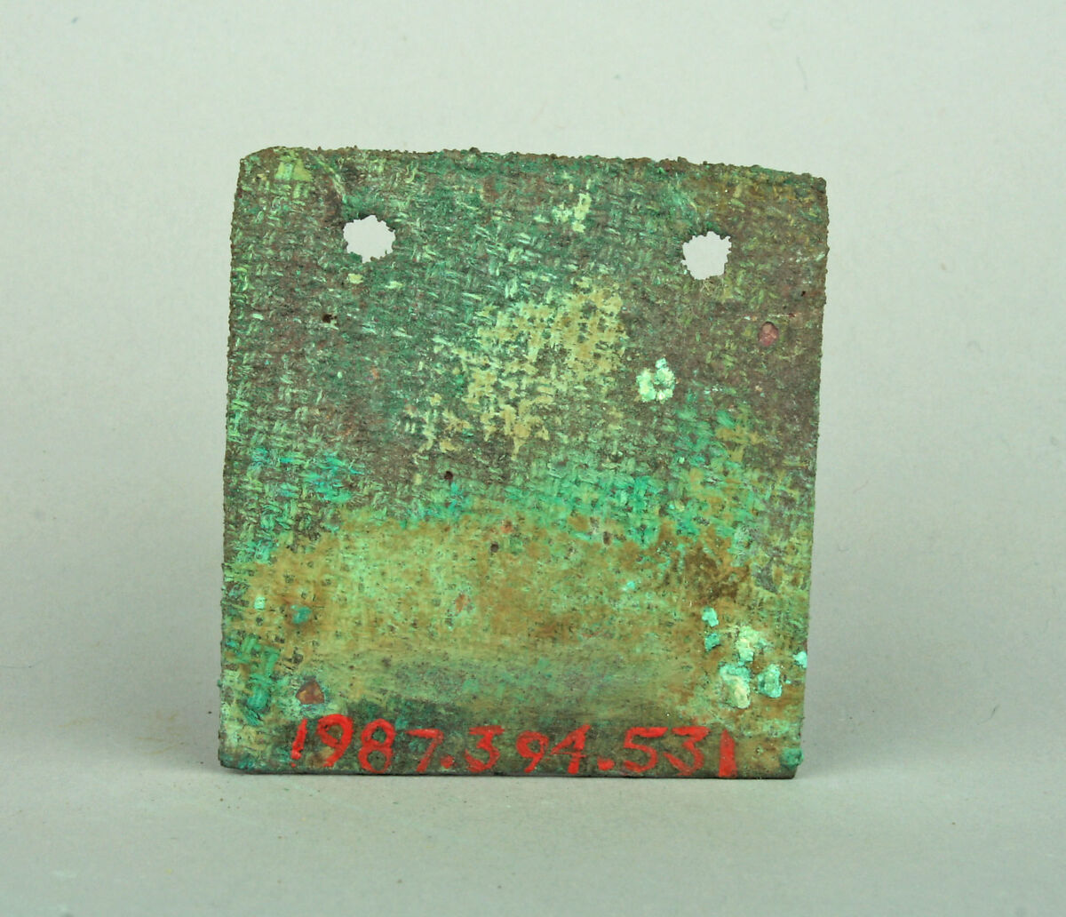 Square Plaque, Copper (hammered), gilt, Vicús