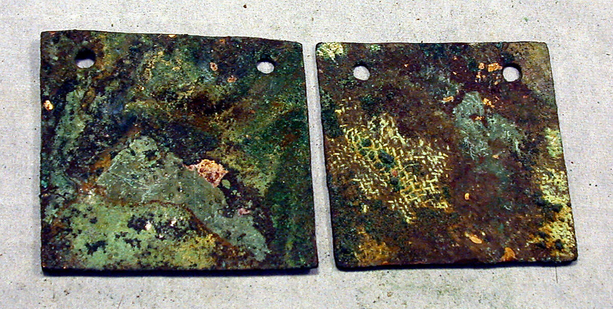 Square Plaque, Copper (hammered), gilt, Vicús