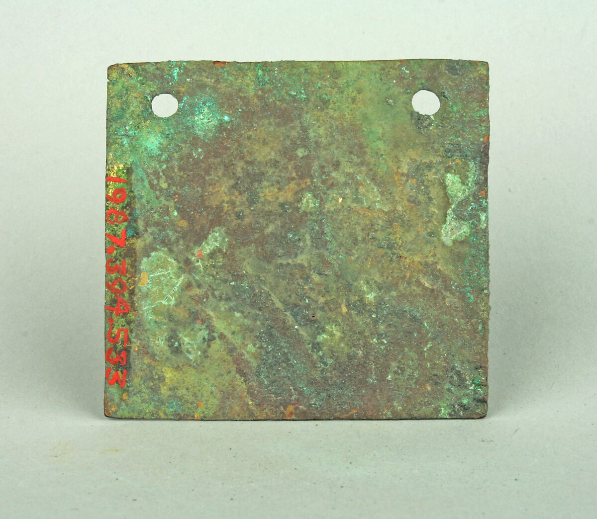 Square Plaque, Copper (hammered), gilt, Vicús