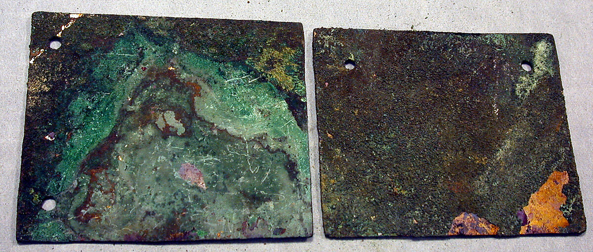 Square Plaque, Copper (hammered), gilt, Vicús