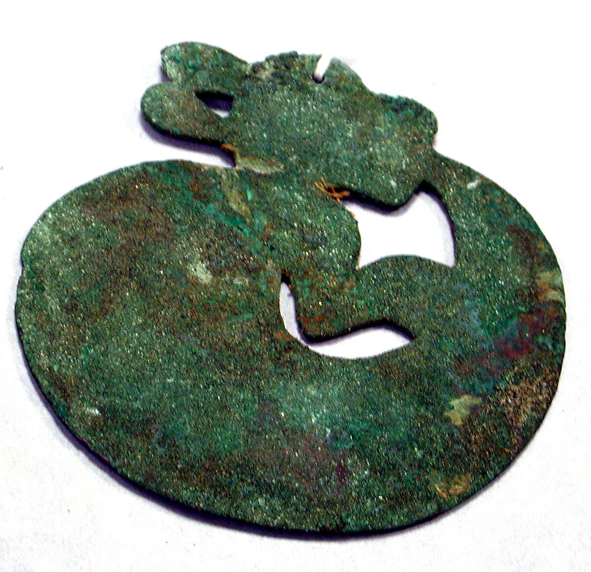 Copper Animal Disk, Copper, gilt (?), Peruvian 