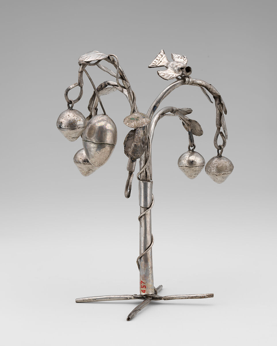 Miniature tree, Chimú or Chancay artist(s), Silver, Chimú or Chancay