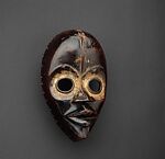 Gunyege face mask, Dan artist, Wood, pigment, kaolin, Dan peoples