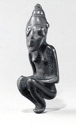 Pendant: Seated Figure, Brass, Dogon peoples 