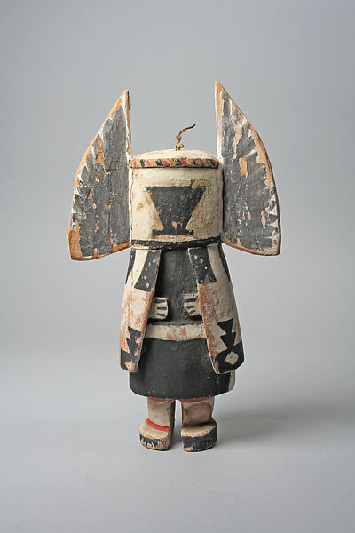 Katsina (Angwusnasomtaqa), Wood, paint, cloth, Hopi 