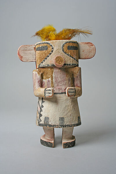Katsina (Tcosbuci), Wood, paint, feathers, Hopi 