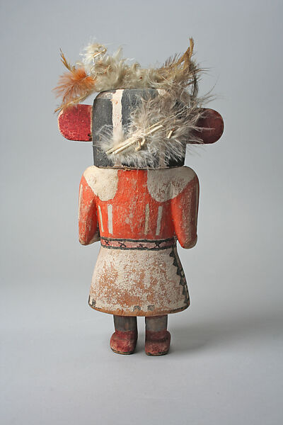 Katsina, Wood, paint, feathers, Hopi