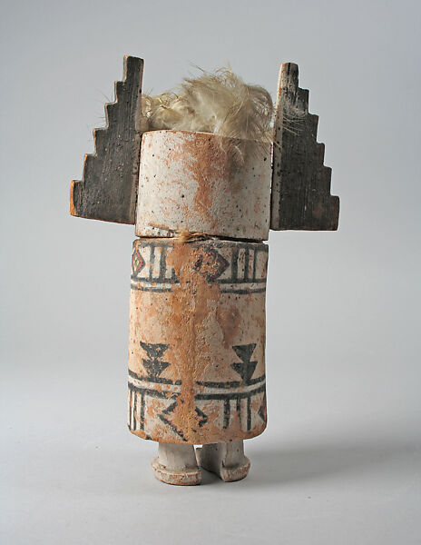 Katsina (Angwusnasomtaqa), Wood, paint, feathers, Hopi