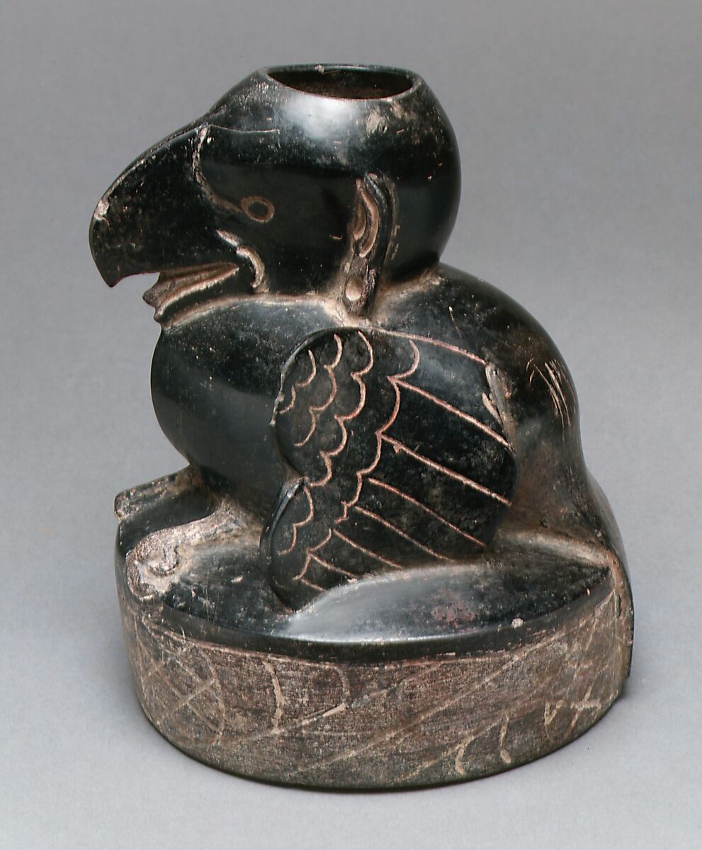 Bird Vessel, Ceramic, red ochre, Olmec 