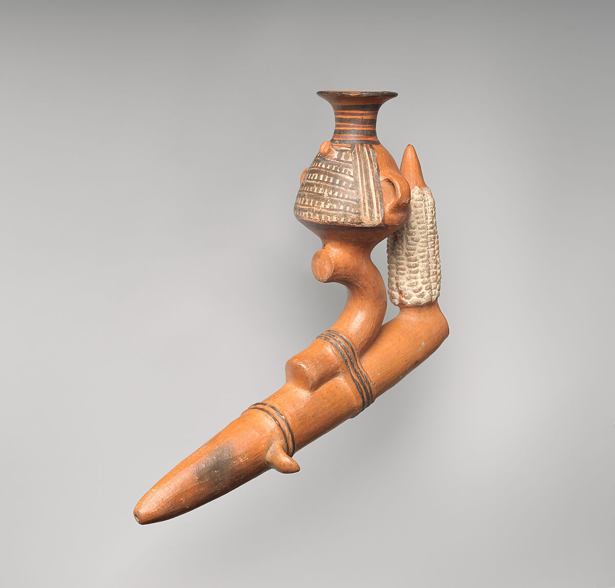 Paccha (ritual vessel), Inca artist(s), Ceramic, slip, Inca